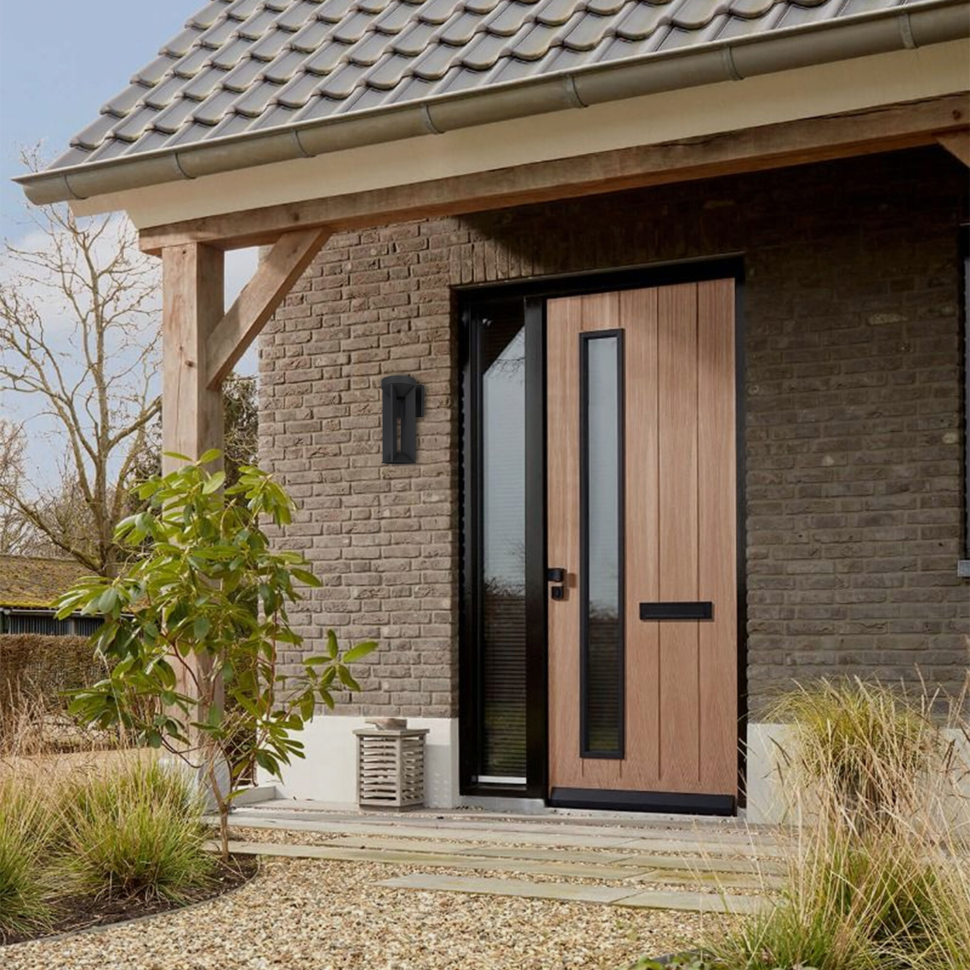 Aura LED 12.13 inch Sand Black Outdoor Wall Sconce